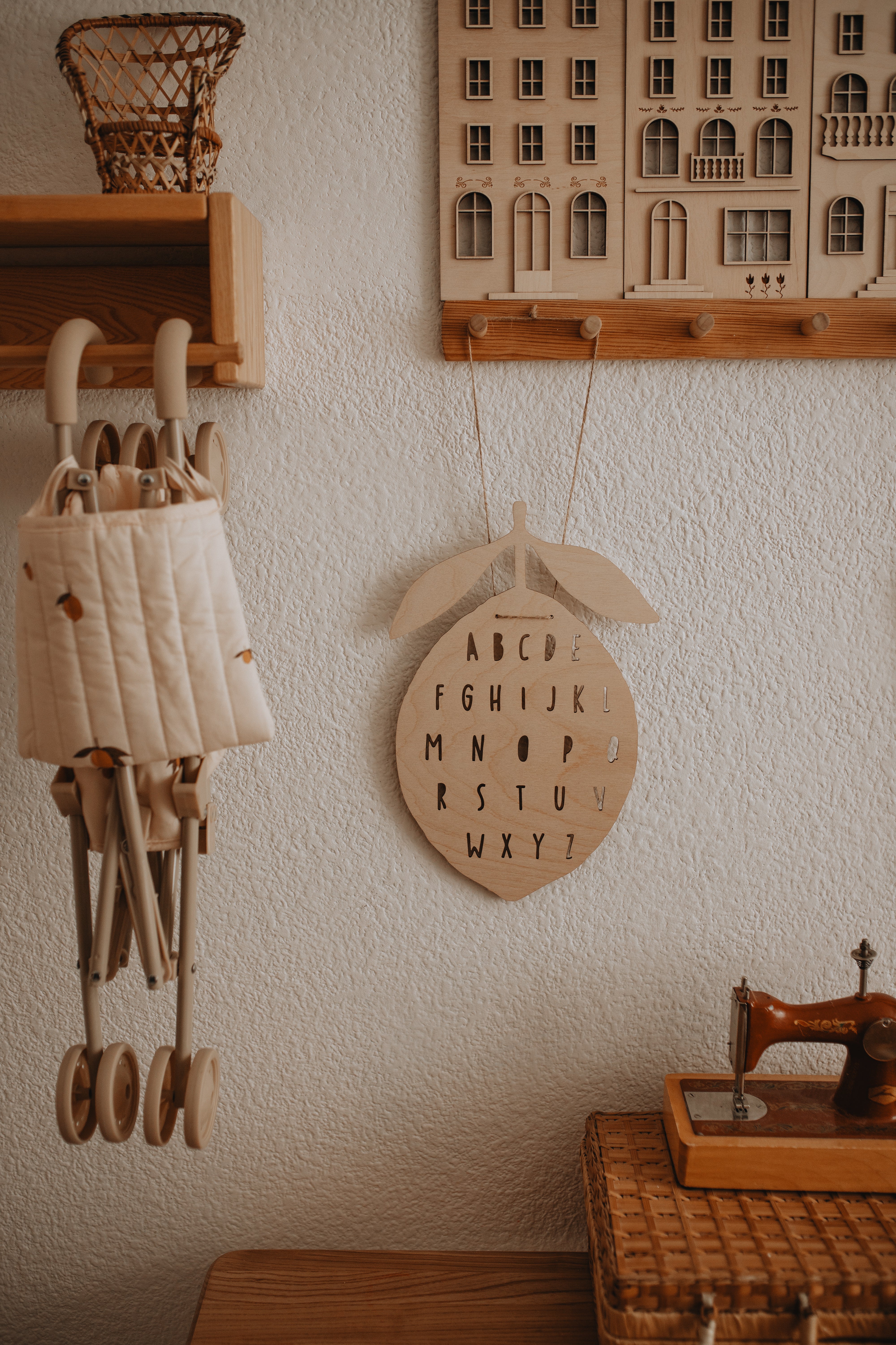 ABC Wooden Lemon Alphabet Decor